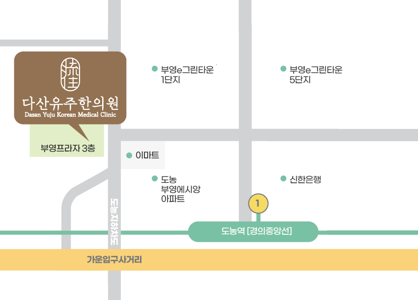 다산유주한의원 지도